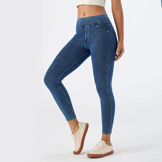 Women's Stretch Pull-On Jeggings – Summer High Rise Skinny Fit Pants