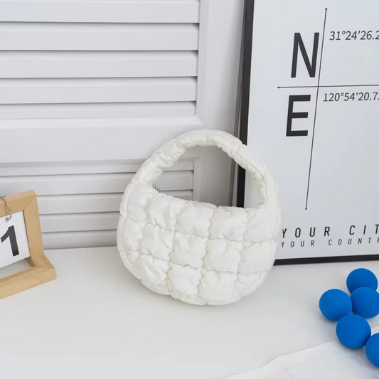 Mini Cloud Puffer Bag – Quilted Shoulder Tote for Women
