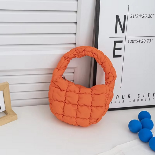 Mini Cloud Puffer Bag – Quilted Shoulder Tote for Women