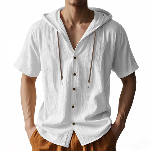 Breezy Linen Beach Hoodie Tee