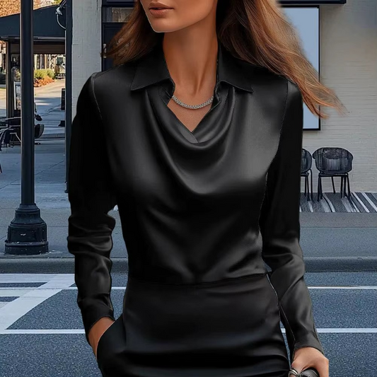 Satin Muse Blouse by Isabelle DeLacroix