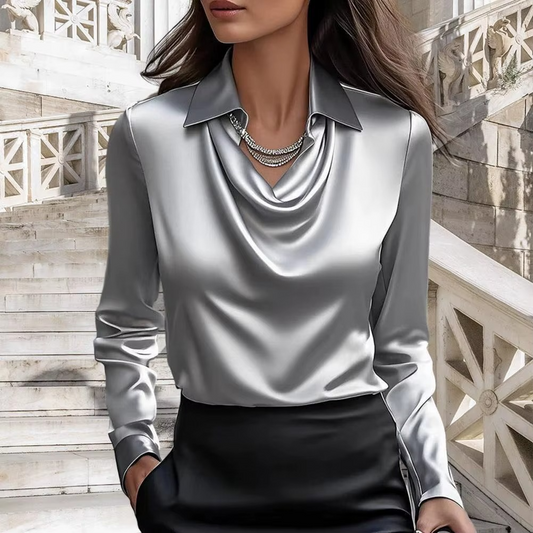 Satin Muse Blouse by Isabelle DeLacroix