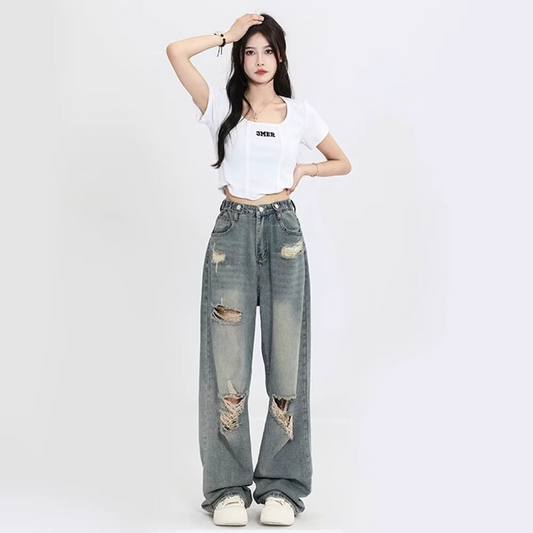Revolt Retro Cutout Jeans
