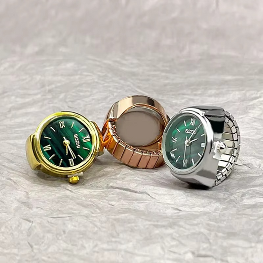 Vintage Quartz Watch Ring – Creative Finger Timepiece for Men & Women