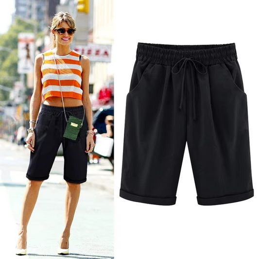 Comfy Elastic Waist Summer Shorts – Casual Lightweight Fit