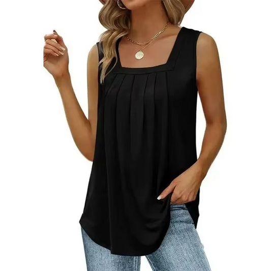 Chic Square Neck Sleeveless Tank – Everyday Essential Top