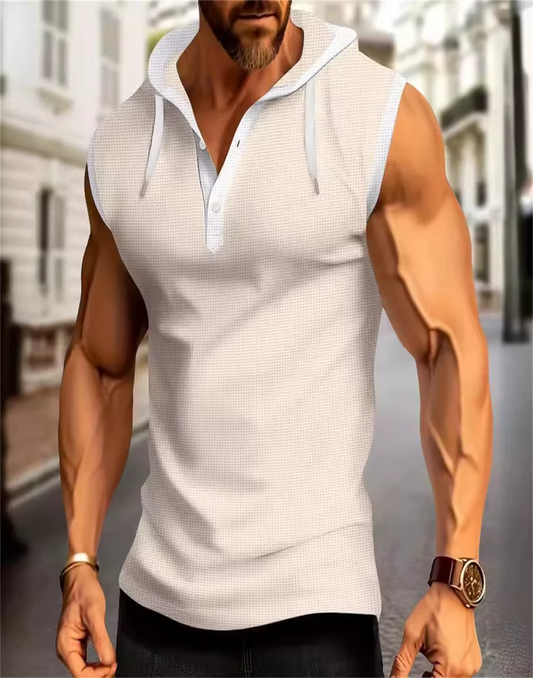 Muscle Fit Sleeveless Hoodie