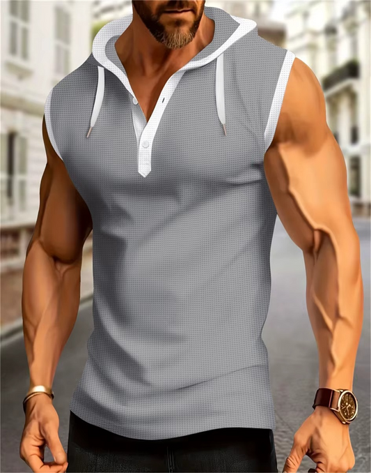 Muscle Fit Sleeveless Hoodie